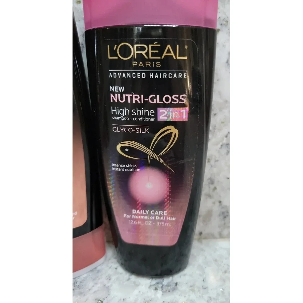 L'Oreal Nutri-Gloss High Shine 2 In 1 & Smooth Intense Conditioner Set‎ Of 2